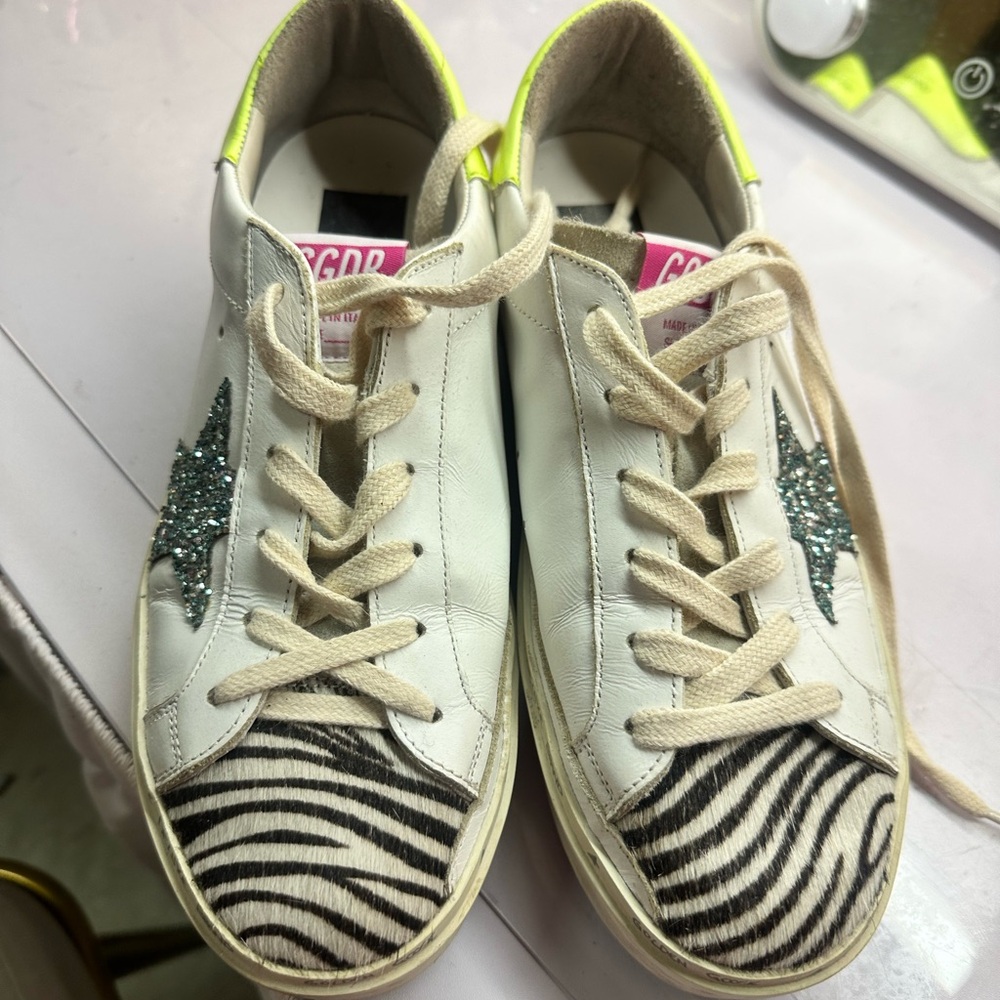 Golden goose zebra high stars